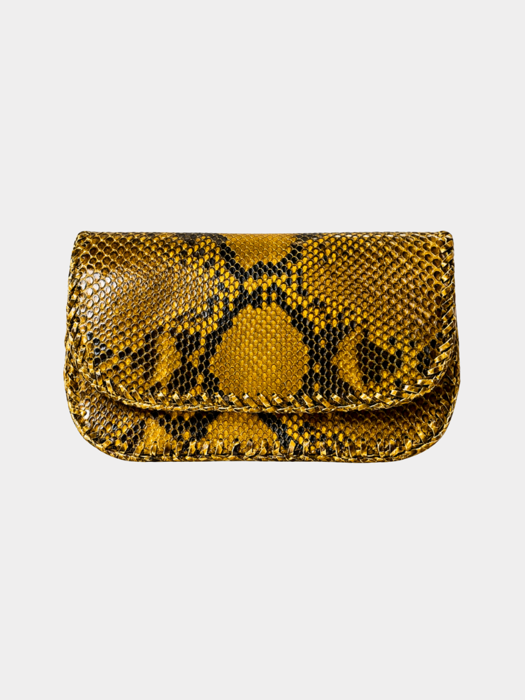 Milano Italian Python Clutch Handbag Sunflower
