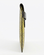 Monica Italian Python Leather Clutch Handbag Yellow