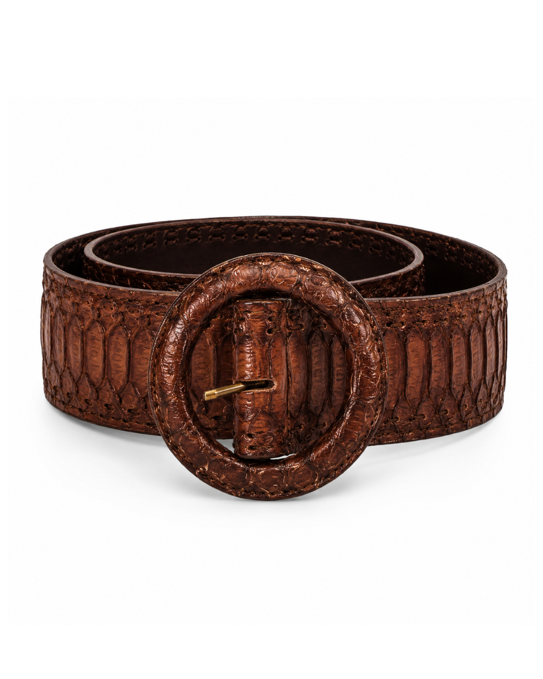 Nathalie Italian Python Leather Belt