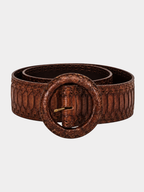 Nathalie Italian Python Leather Belt