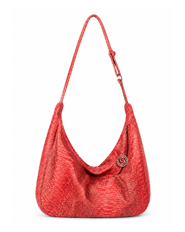 Orlando Italian Python Leather Handbag Somon