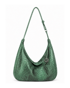 Orlando Italian Python Leather Handbag Emarald