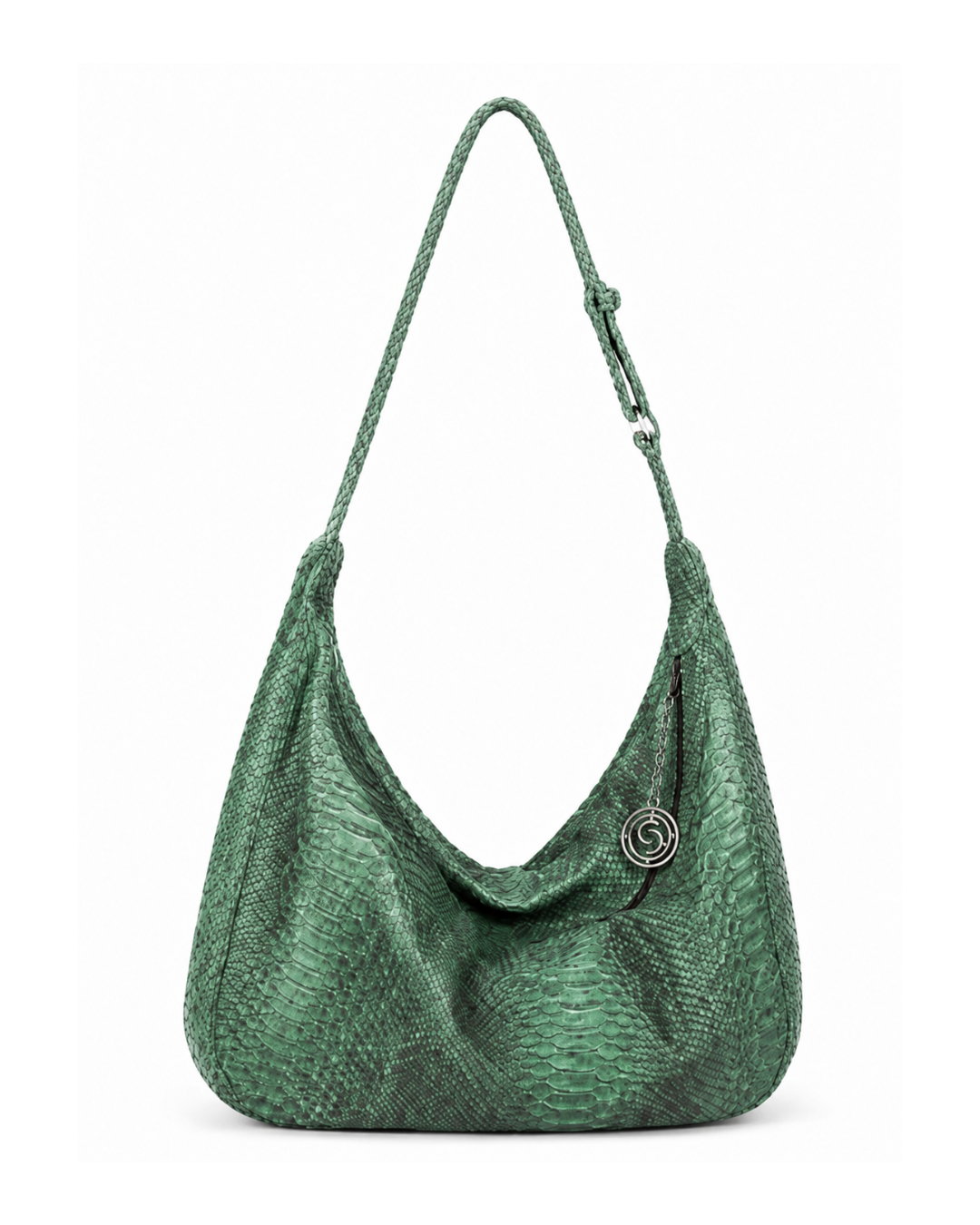 Orlando Italian Python Leather Handbag Emarald