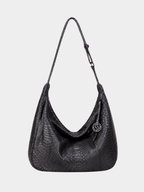 Orlando Italian Python Leather Handbag Midnight