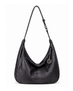 Orlando Italian Python Leather Handbag Midnight