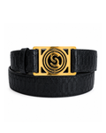 Roxan Belt with Italian Python Leather Midnight