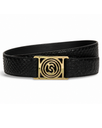 Roxan Belt with Italian Python Leather Midnight