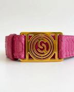 Roxan Belt with Italian Python Leather Pink
