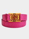 Roxan Belt with Italian Python Leather Pink