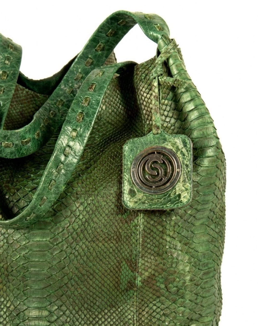Texas Italian Python Leather Shoulder Bag