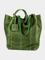 Texas Italian Python Leather Shoulder Bag