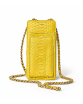 Valencia Italian Python Leather Wallet Yellow Python