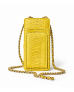 Valencia Italian Python Leather Wallet Yellow Python