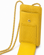 Valencia Italian Python Leather Wallet Yellow Python