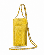 Valencia Italian Python Leather Wallet Yellow Python