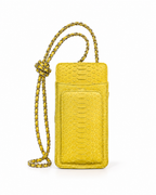 Valencia Italian Python Leather Wallet Yellow Python
