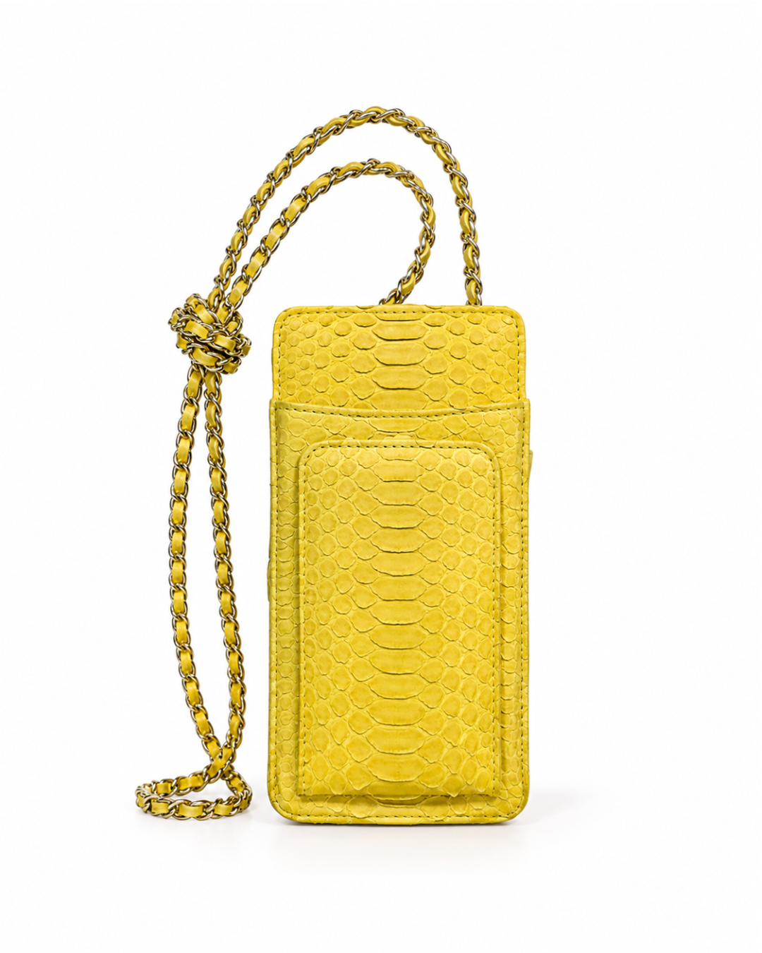 Valencia Italian Python Leather Wallet Yellow Python