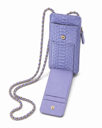 Valencia Italian Python Leather Wallet Purple Python