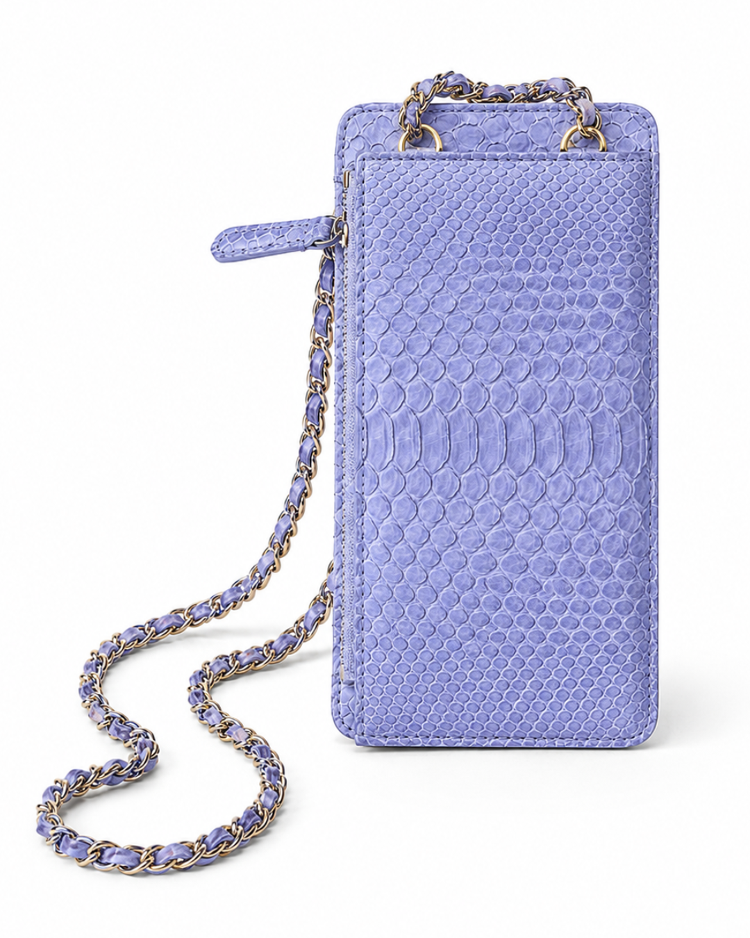 Valencia Italian Python Leather Wallet Purple Python