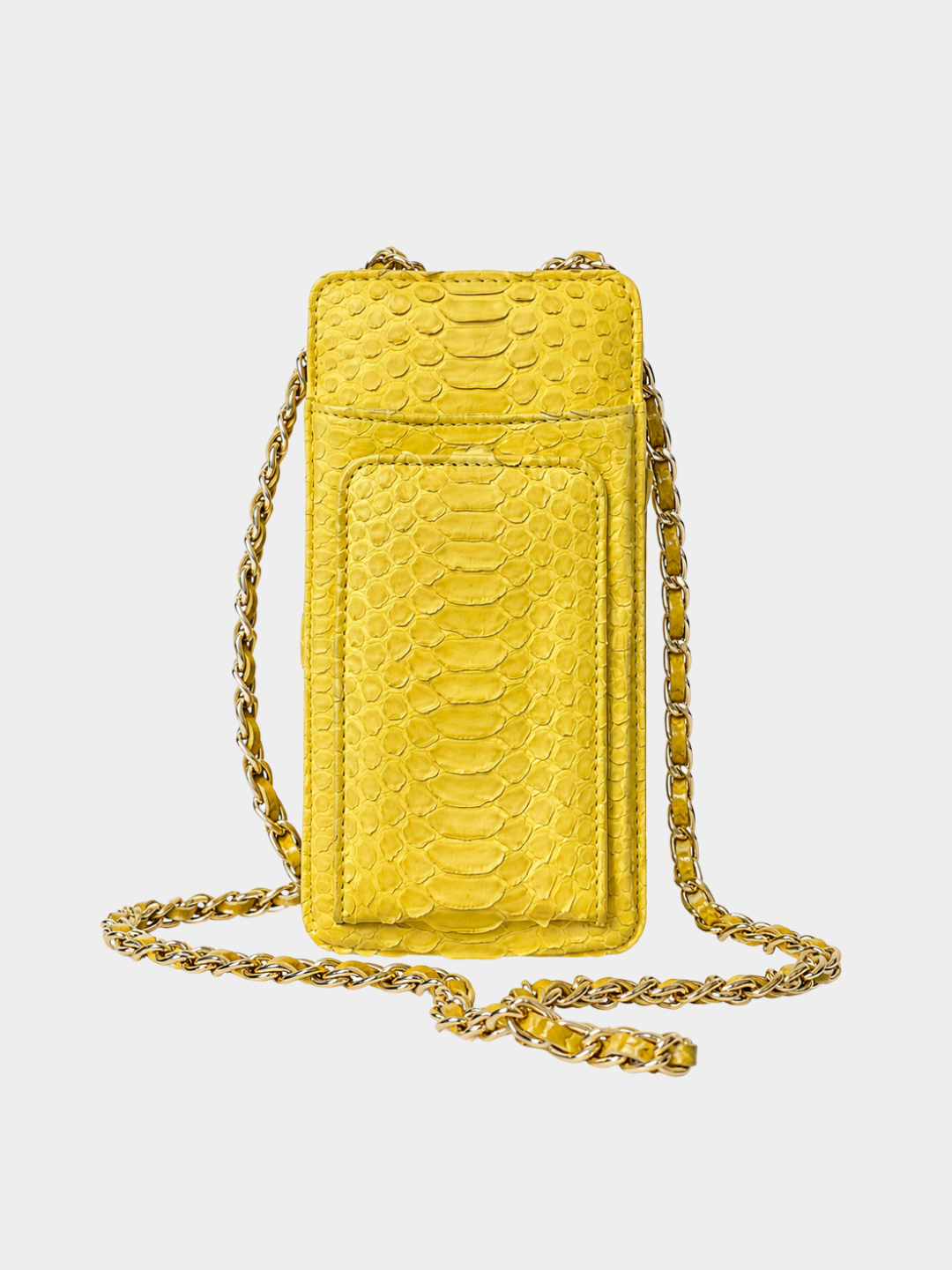 Valencia Italian Python Leather Wallet Yellow Python