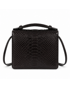 Annapolis Italian Python Leather Handbag Midnight