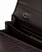 Annapolis Italian Python Leather Handbag Midnight