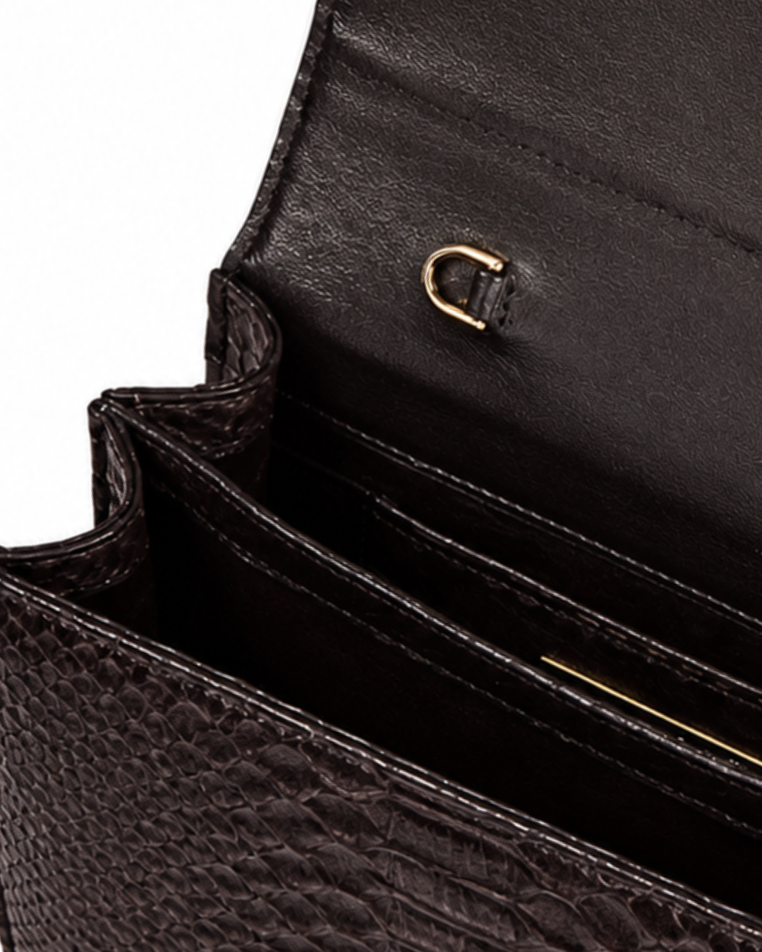 Annapolis Italian Python Leather Handbag Midnight