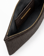Amsterdam Italian Python Leather Handbag Midnight