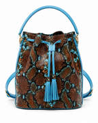 Mephisto Italian Python Embossed Leather Handbag