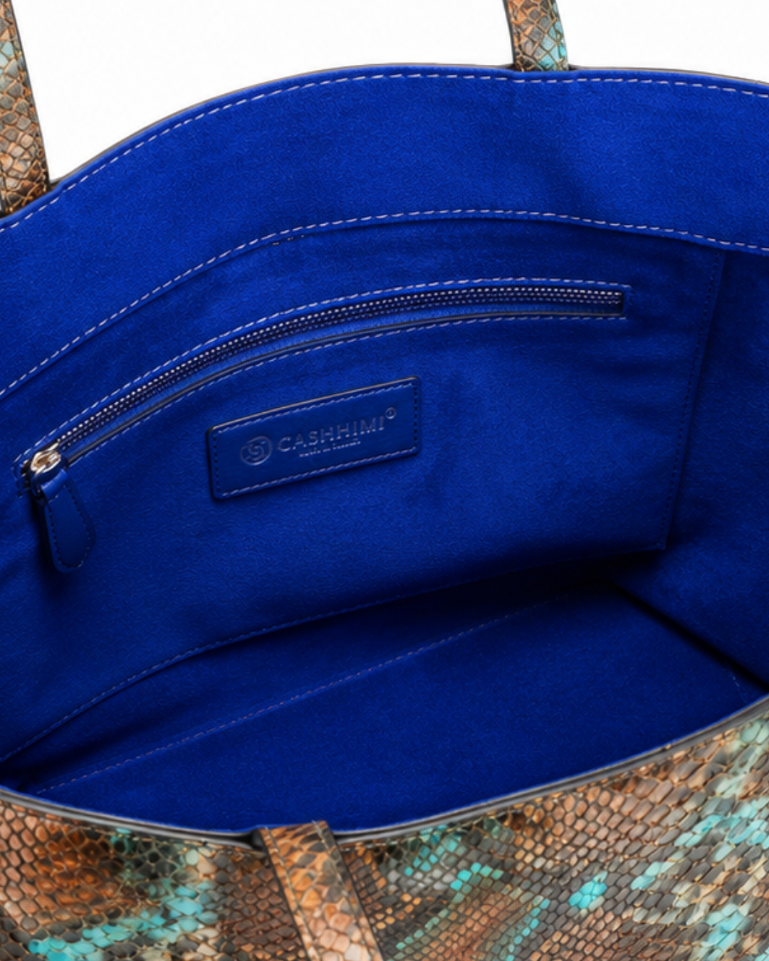 Dakota Italian Python Embossed Leather Handbag