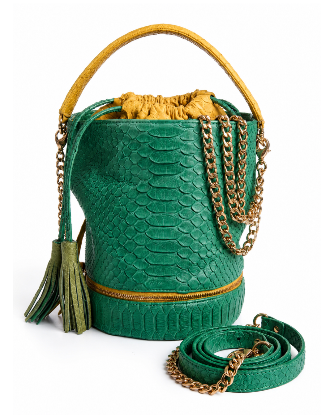 Felicia Brazil Python Italian Leather Handbag