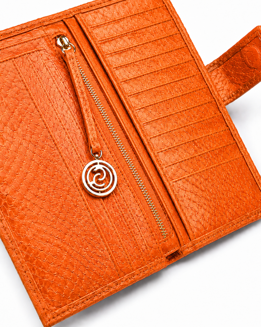 Giovani Python Wallet Orange