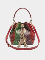 Kansas Italian Python Leather Handbag