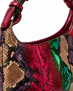 Lamia Italian Python Leather Shoulder Bag