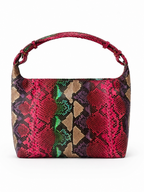 Lamia Italian Python Leather Shoulder Bag